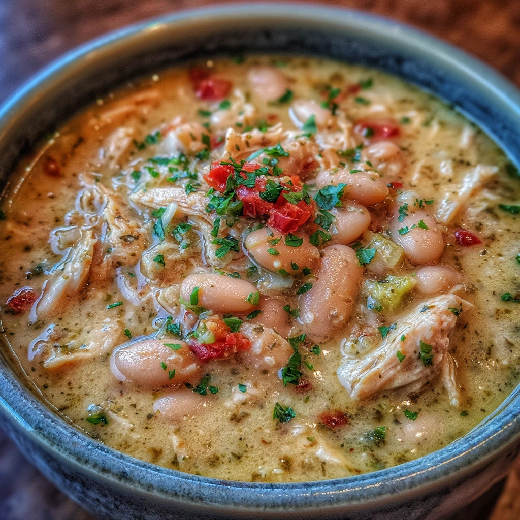 Pot of chili with ladle scooping out a hearty portion