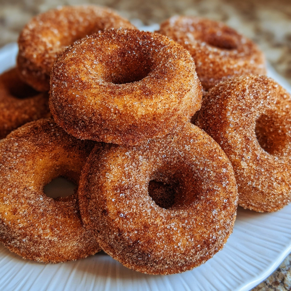 Donuts fresh from the oven on a cooling rack