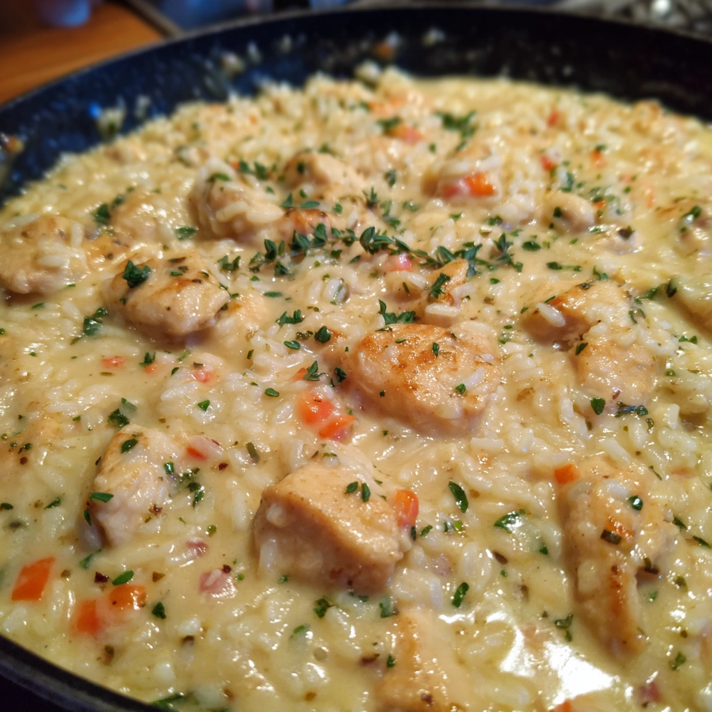 One-Pot Creamy Chicken and Rice i