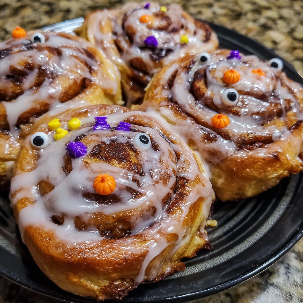 Spooky Cinnamon Rolls