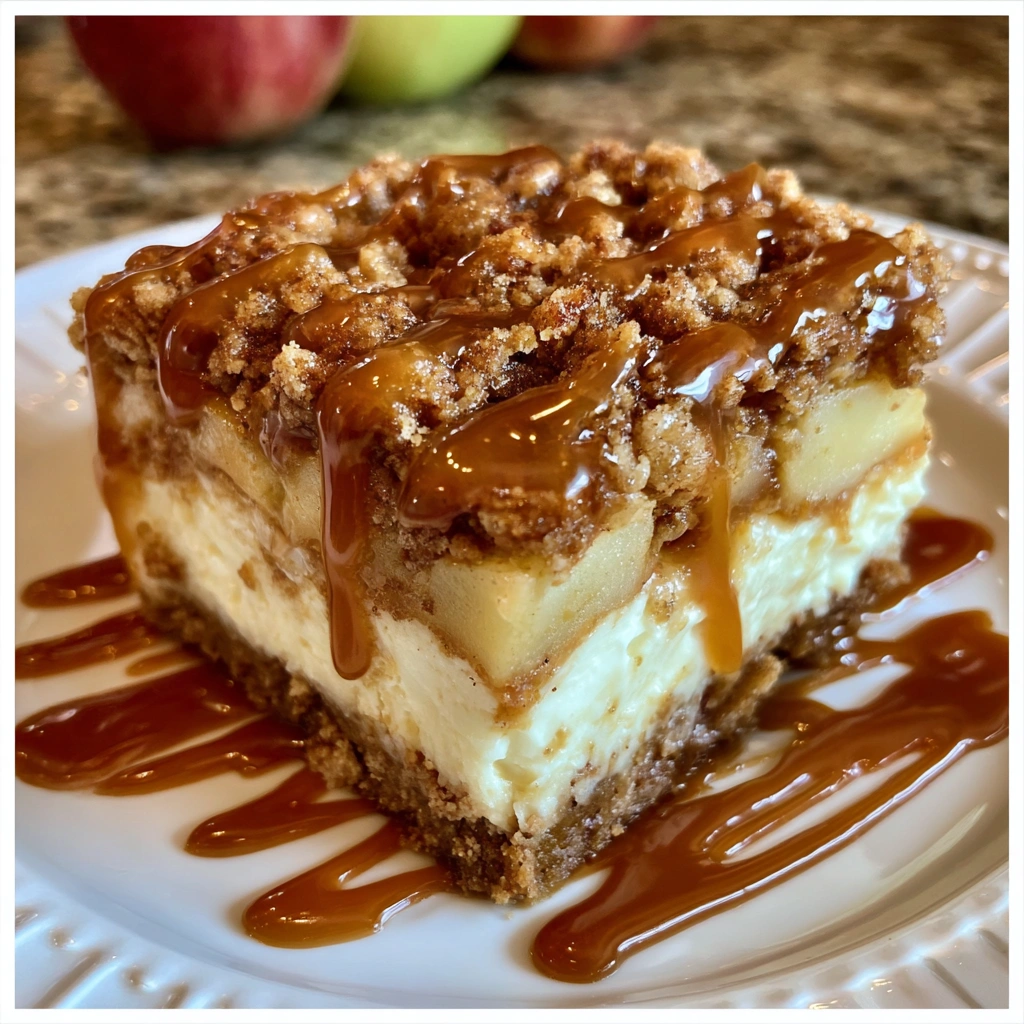 Caramel Apple Cheesecake Bars