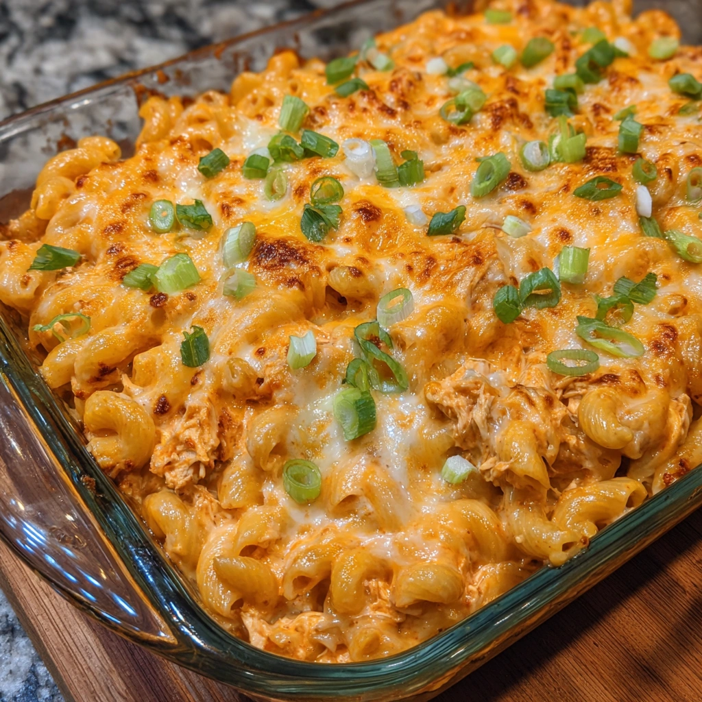 Cheesy Buffalo Chicken Pasta Bake