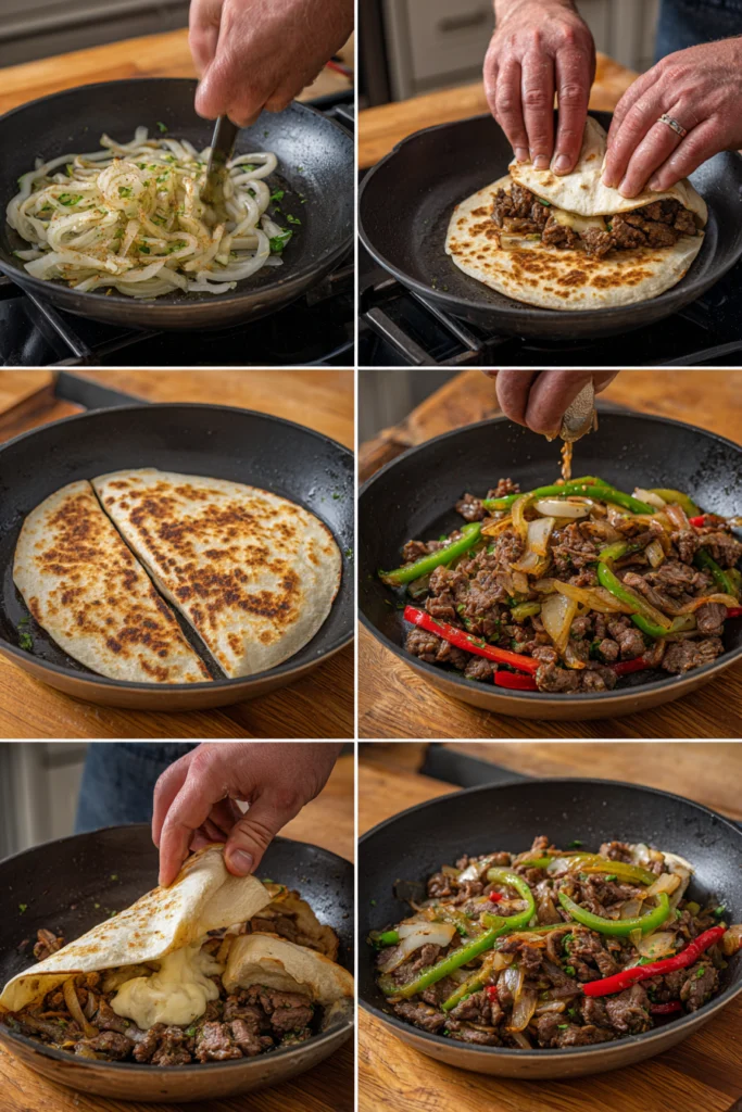 Crispy Philly Cheesesteak Wraps
